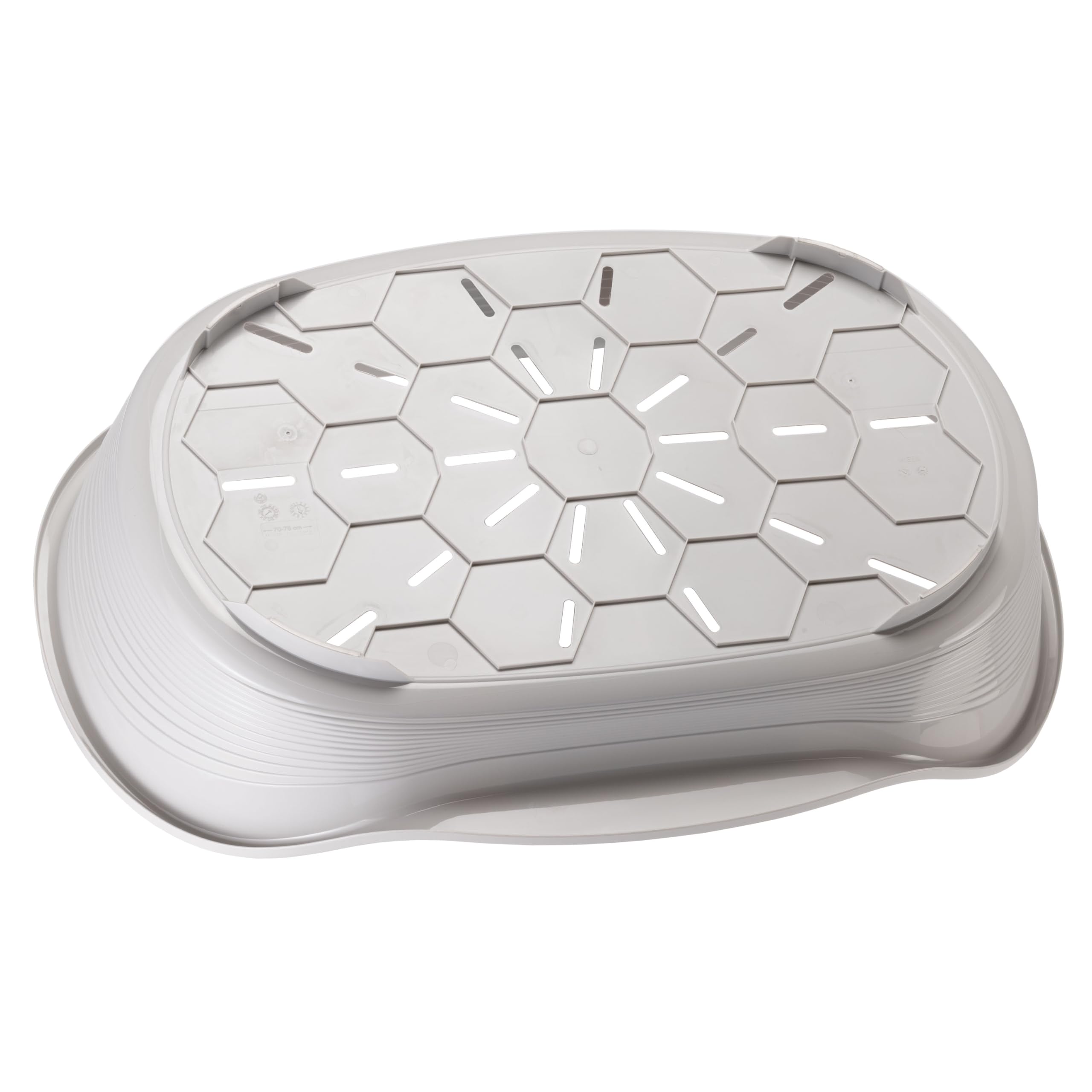 Ferplast Cama para Perros Cama Perro Grande, 100% plástico Reciclado, Lavable Transpirable y Antideslizante - Siesta Deluxe, 82 x 59,5 x 25 cm, L, Gris