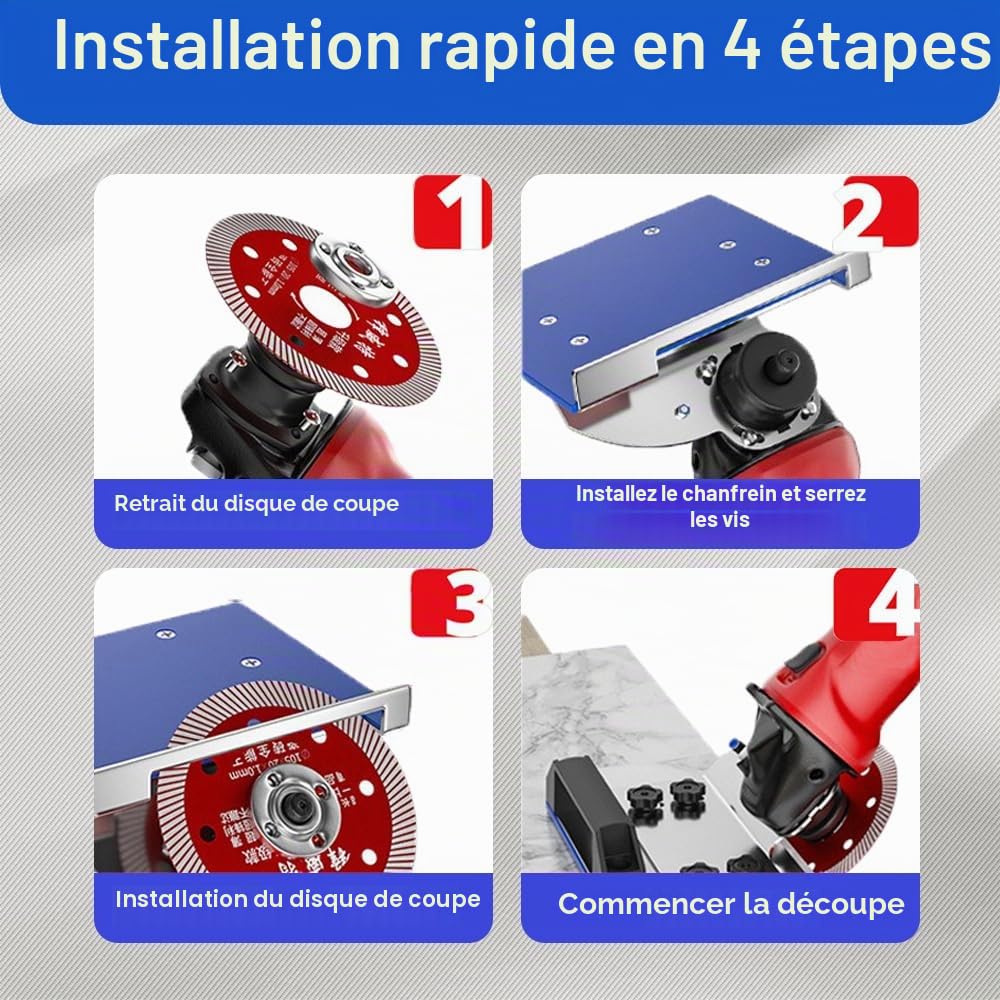 Support pour Meuleuse d'angle - Coupe Carrelage 45 Degres de Type 100 Support pour Meuleuse Angle 45 Degré Coupe Carrelage Tuyau d'Eau de 1m