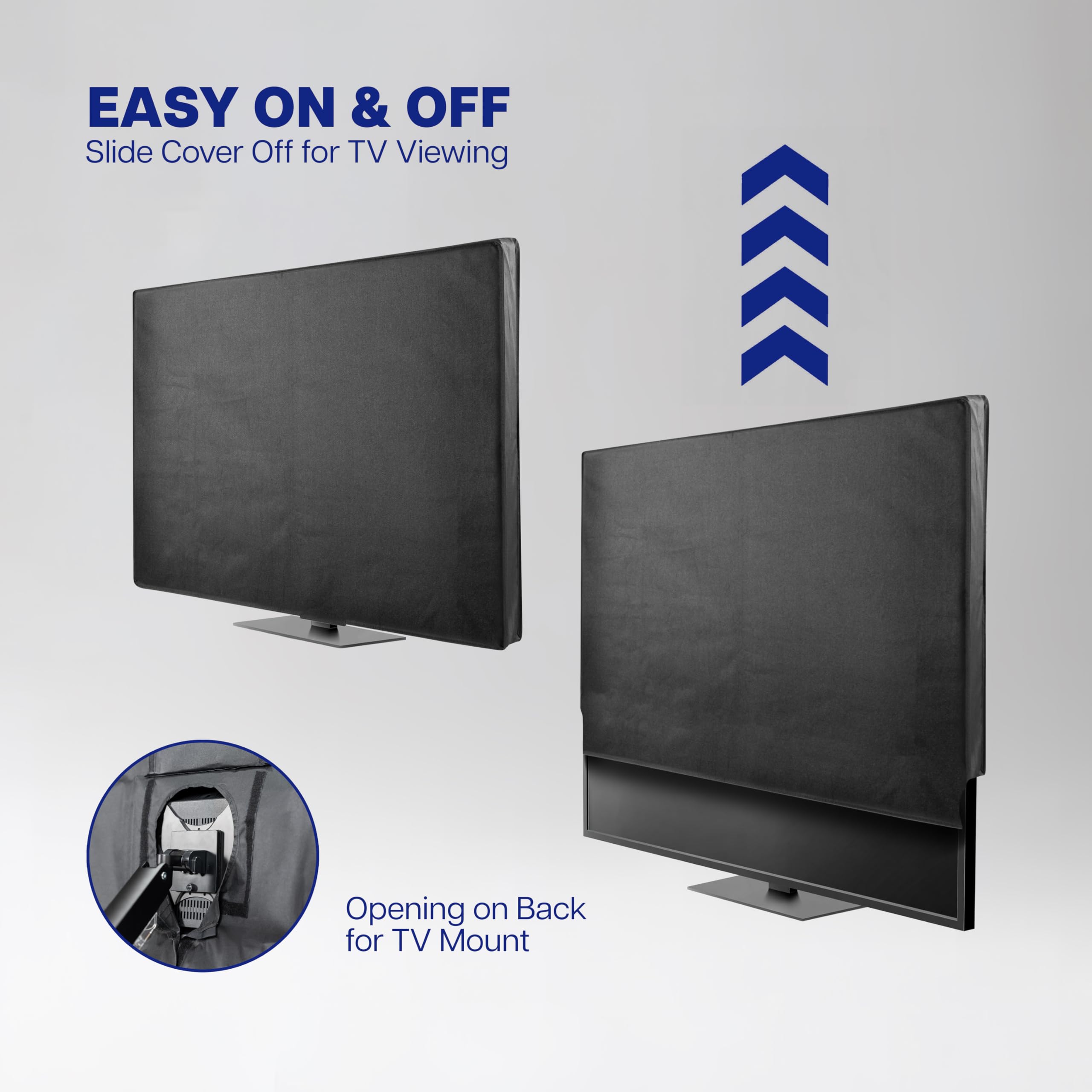 VIVO Cover-TV050B Protezione TV 50-52" Schermo Piatto Esterno Impermeabile