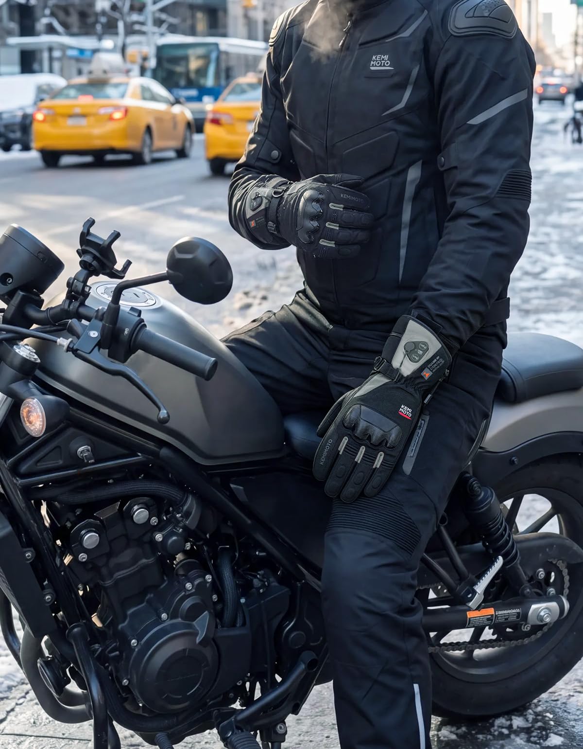 KEMIMOTO Guanti Riscaldati Moto Uomo