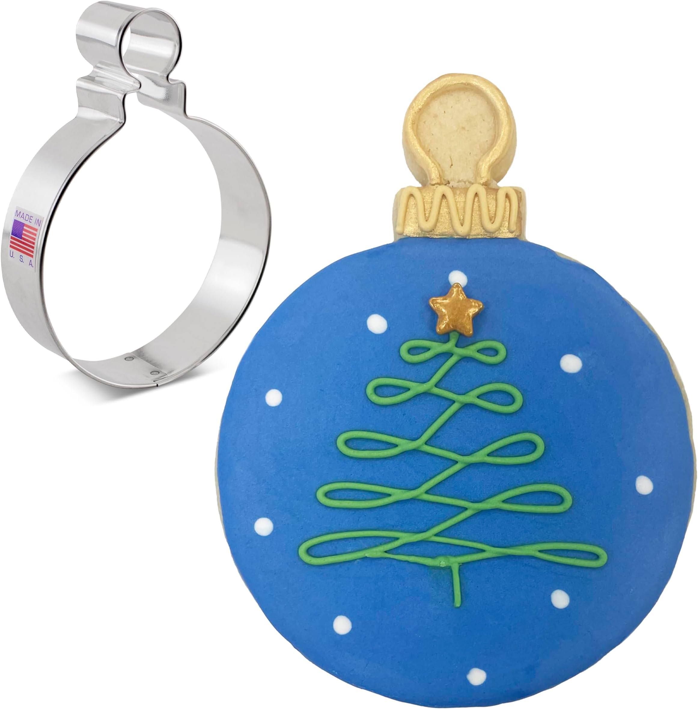 Christmas Ornament Cookie Cutter 4.5" Made in USA
