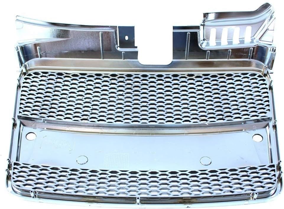 Front Sport Grill compatible with Audi A4 B7 Rs-Style Chrome Black 2005 2006 2007 2008 Pdc E-4440 Front Grill Front Central Grill Sport Honeycomb Mesh Grille Sport