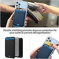 Vista 6 de Cartera magnética iLodn compatible con MagSafe para iPhone 17 16 15 14 13 12 Pro Max Air Plus, tarjetero Mag 3 Safe adhesivo para accesorios