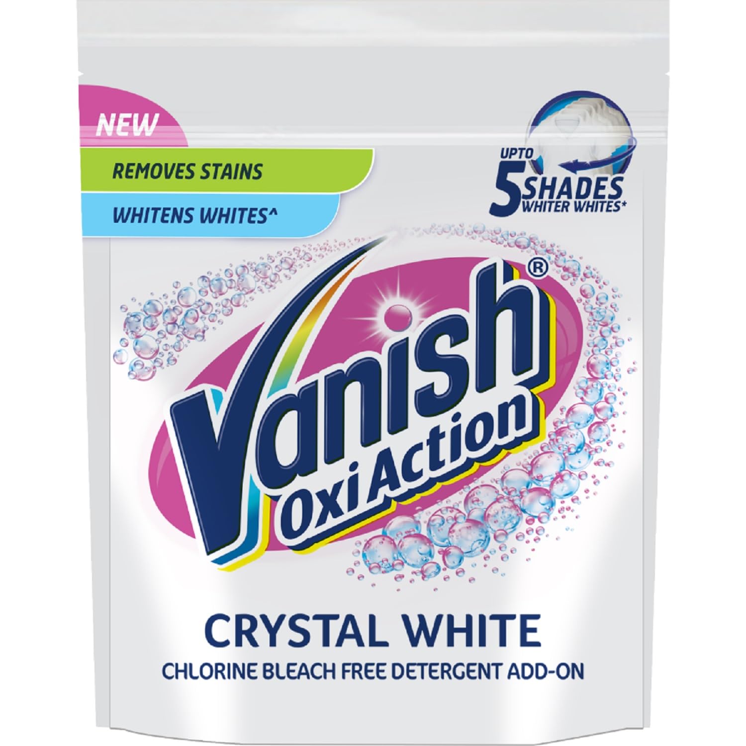 Crystal White 400 gm,Fabric Whitener|Detergent Add-On Powder|Whites like new|Instant Stain Remover|Chlorine Bleach Free|Suitable with all Washing Detergent Powders & Liquids