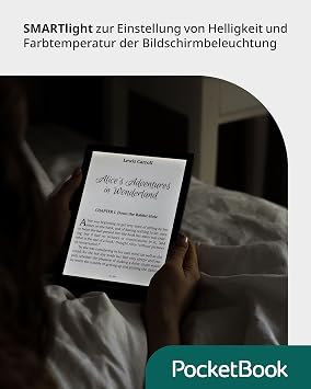 PocketBook e-Book Reader 'InkPad Color 3' (deutsche Version) 32 GB Speicher IPX8 Bluetooth Lautspecher 1981 cm (78 Zoll) E-Ink Kaleido 3 Farbdisplay - Stormy Sea & Cover Flip - Sea Green