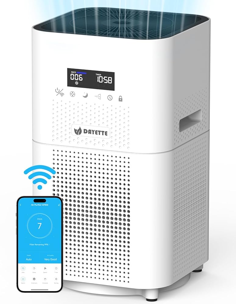 DAYETTE H13 TRUE HEPA空気清浄機 003 Amazon.com: Dayette HEPA Air Purifiers for Home Large Room