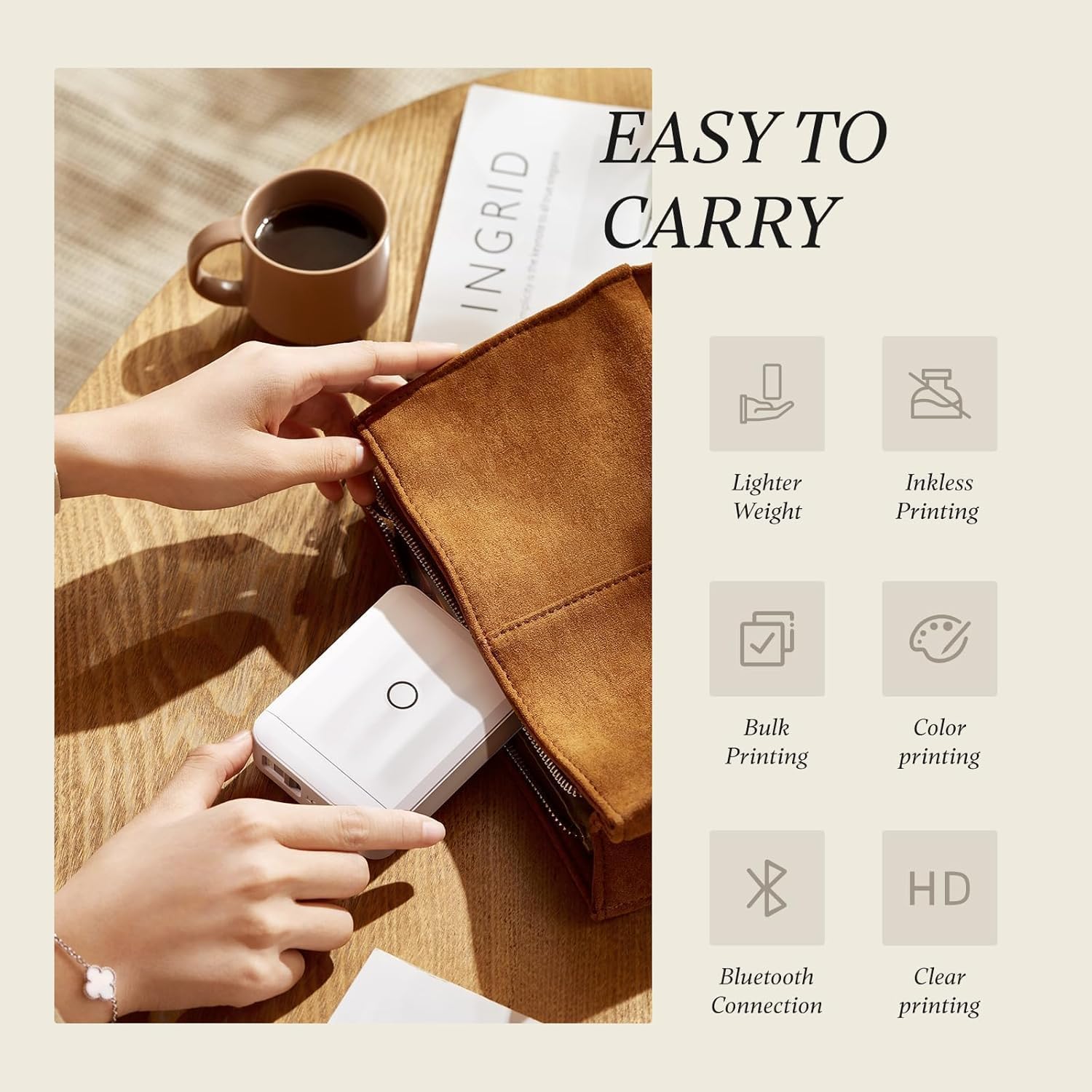NIIMBOT D110 Mini Etichettatrice con 3 rotolo Etichette, Stampante di Etichette Bluetooth, App Versatile con 60+ Caratteri e Oltre 1000+ icone, per Organizzare Casa, Cucina, Scuola e Ufficio