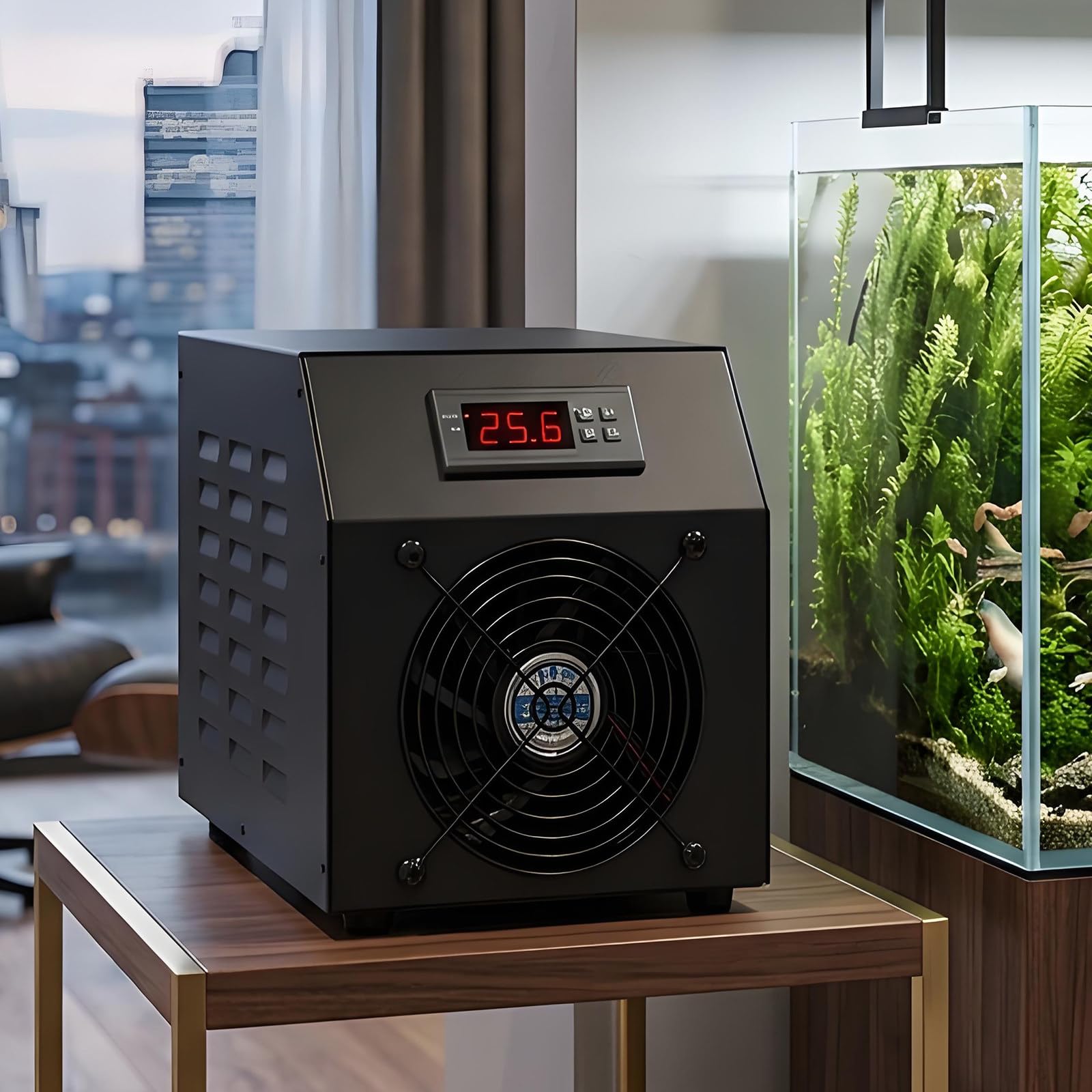 MiyKom Small Aquarium Chiller Whisper-Quiet 200W for Home Heat&Cool