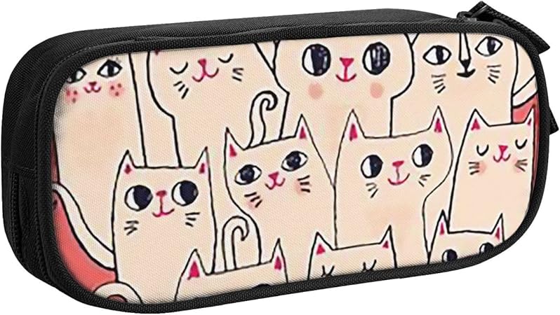 Amazon かわいい猫のコレクション鉛筆ペンケース 筆箱 おしゃれ 大容量 筆入れ 多機能 筆箱 おしゃれ 子供 小学生 中学生 高校生 ペンケース学生 社会人 男の子 女の子兼用 シンプル 仕事用 ペンケース 文房具 オフィス用品