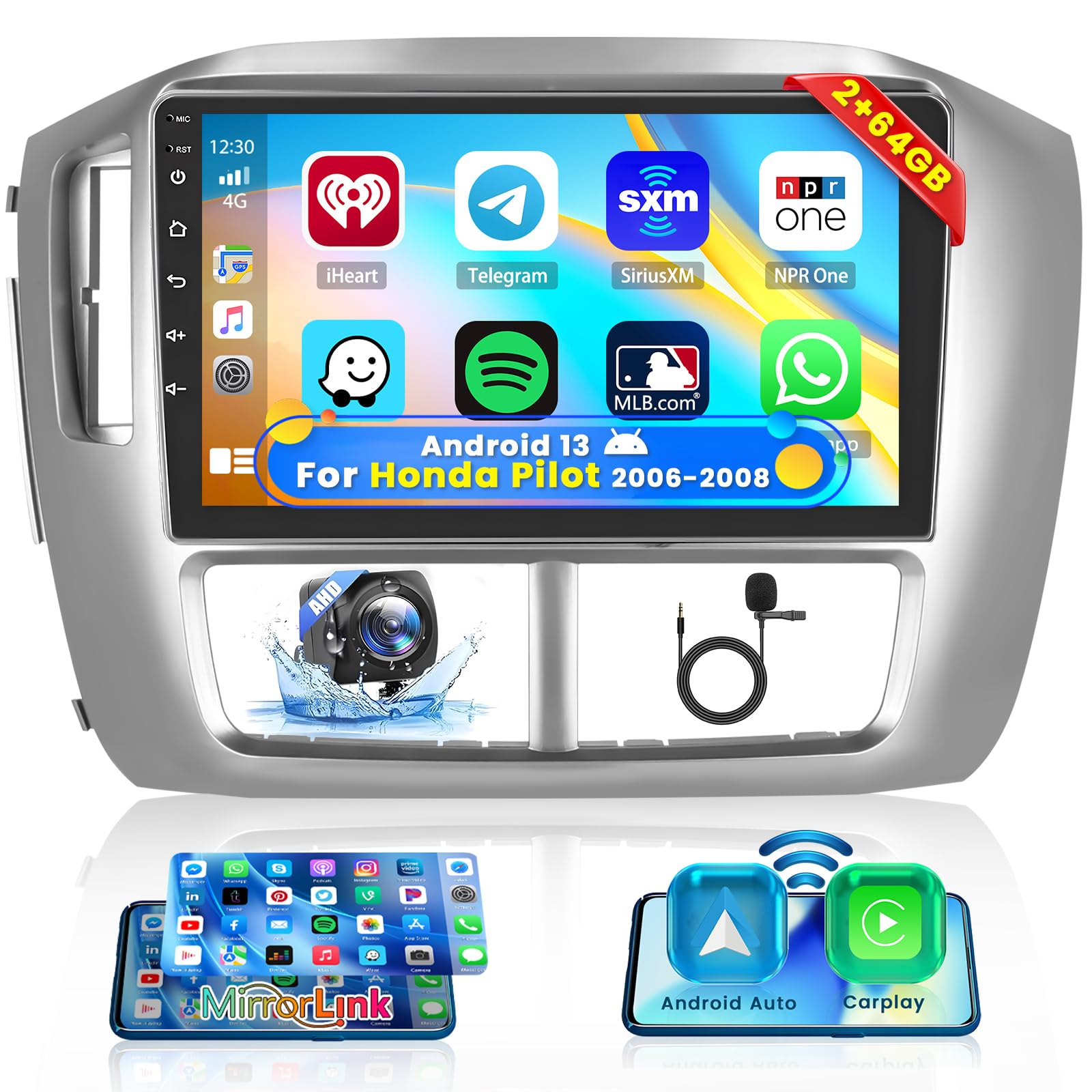 Amazon.com: Roinvou [2G+64G] Car Radio for Honda Pilot 2006-2008