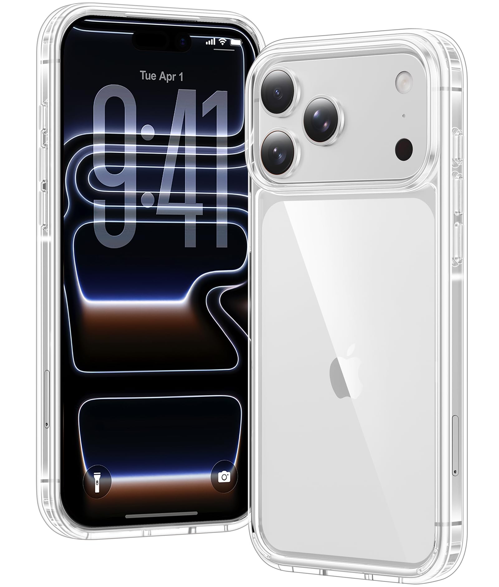 Voyahülle Hülle für iPhone 17 Pro Hülle, Anti-Vergilbung Transparent Handyhülle Stoßfest Schutzhülle, Premium Kratzfeste Case für iPhone 17 Pro -Durchsichtig