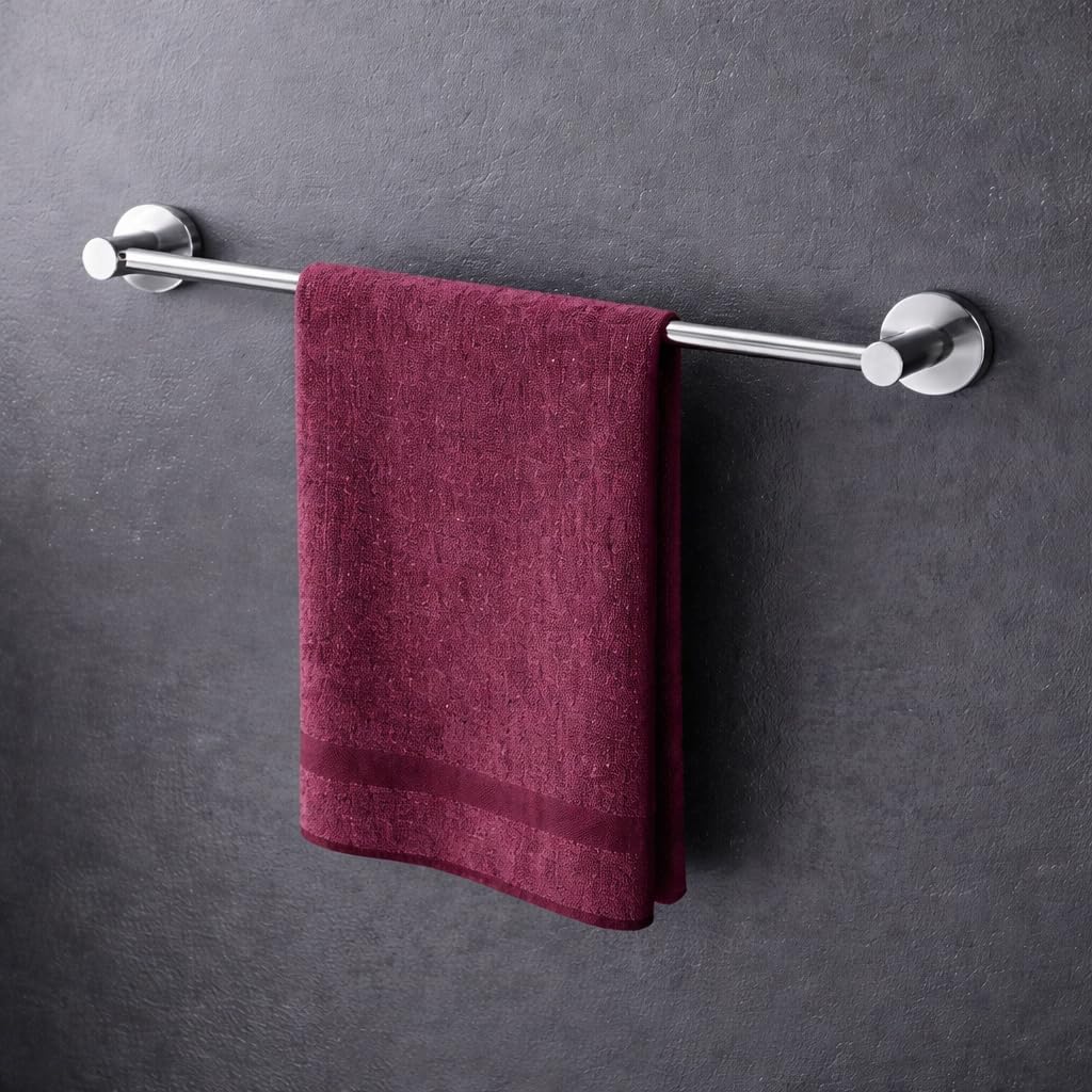 Sundry Steel-Max 24 Inch Premium Towel Rod Chrome Finish Bathroom Accessories Hanger (Stainless Steel) 24 inch 1 Bar Towel Rod,5 Year WARRNTY (Steel)