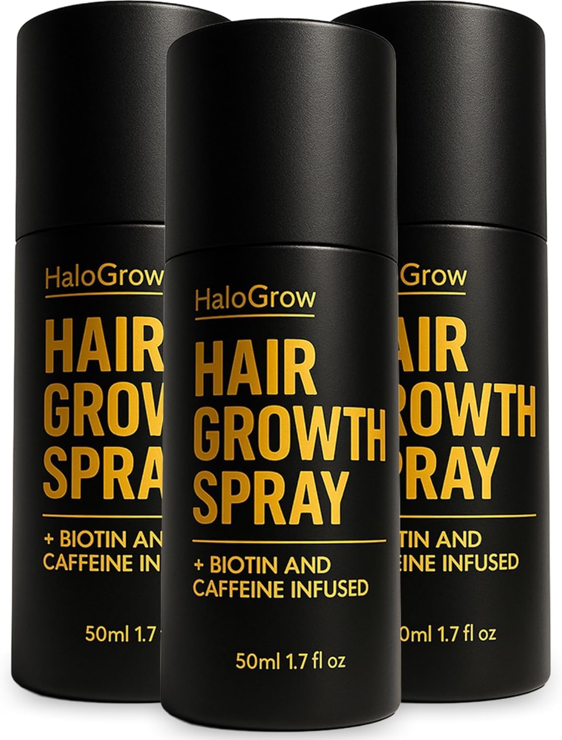 Halogrow Hair Growth Serum Spray for Women & Men – Biotin & Caffeine Hair Loss Treatment, Anti-Thinning Hair Regrowth Oil, Advanced Thickening Formula (3 pack)