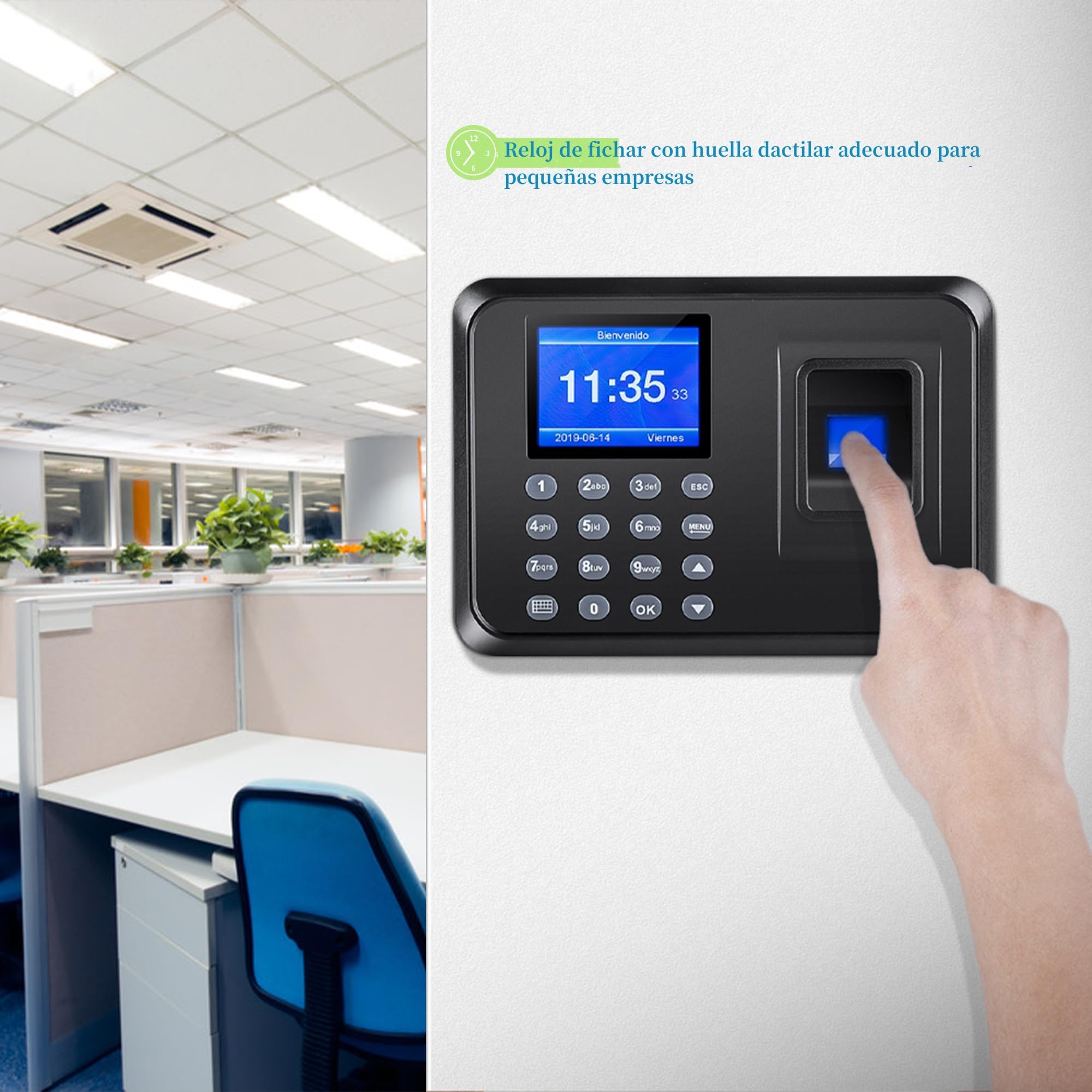 Zeitkontrolle für Mitarbeiter, Zeitpläne, Mitarbeiter-Karten, Uhr mit 8 GB Flash-Speicher (Sicherheitssets, Unterstützungsdaten)