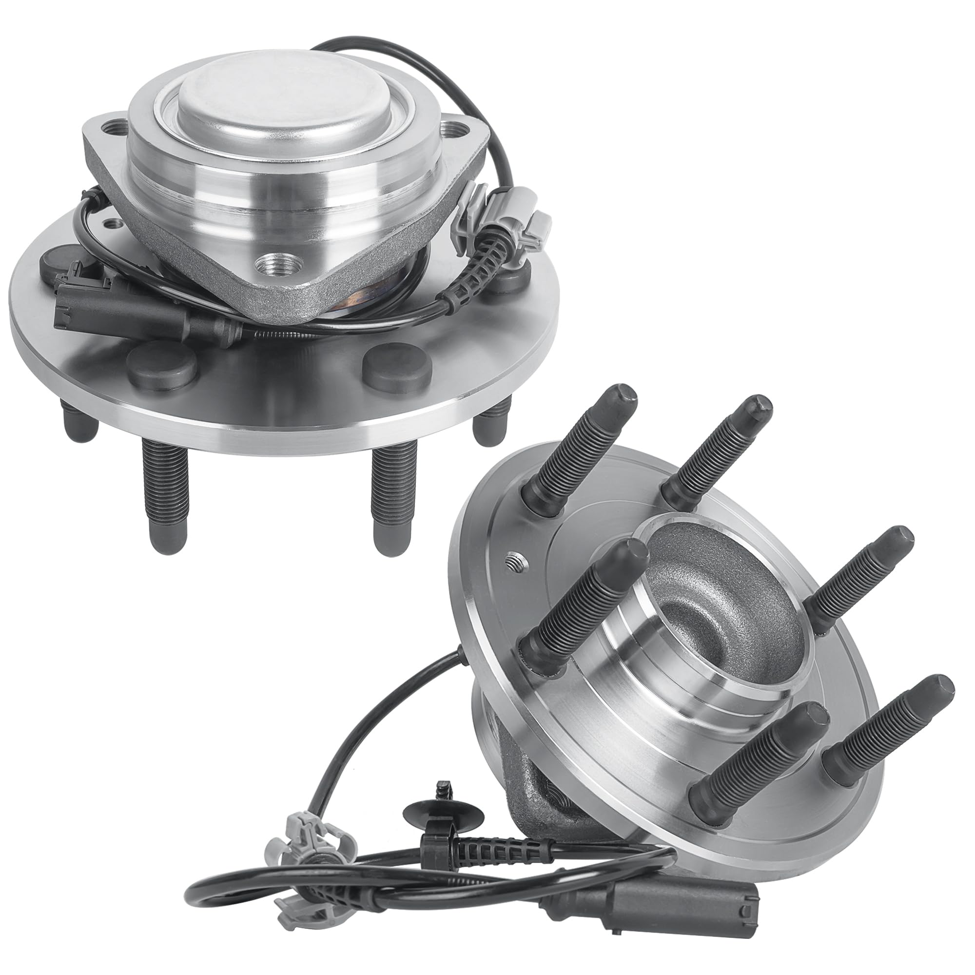 EVERESTWAY 2PCS 515097 (2WD Models Only) Front Wheel Hub Bearing Assembly 6 Lugs w/ABS Compatible for 2007-2013 Sierra 1500/2007-2013 Avalanche/ 2007-