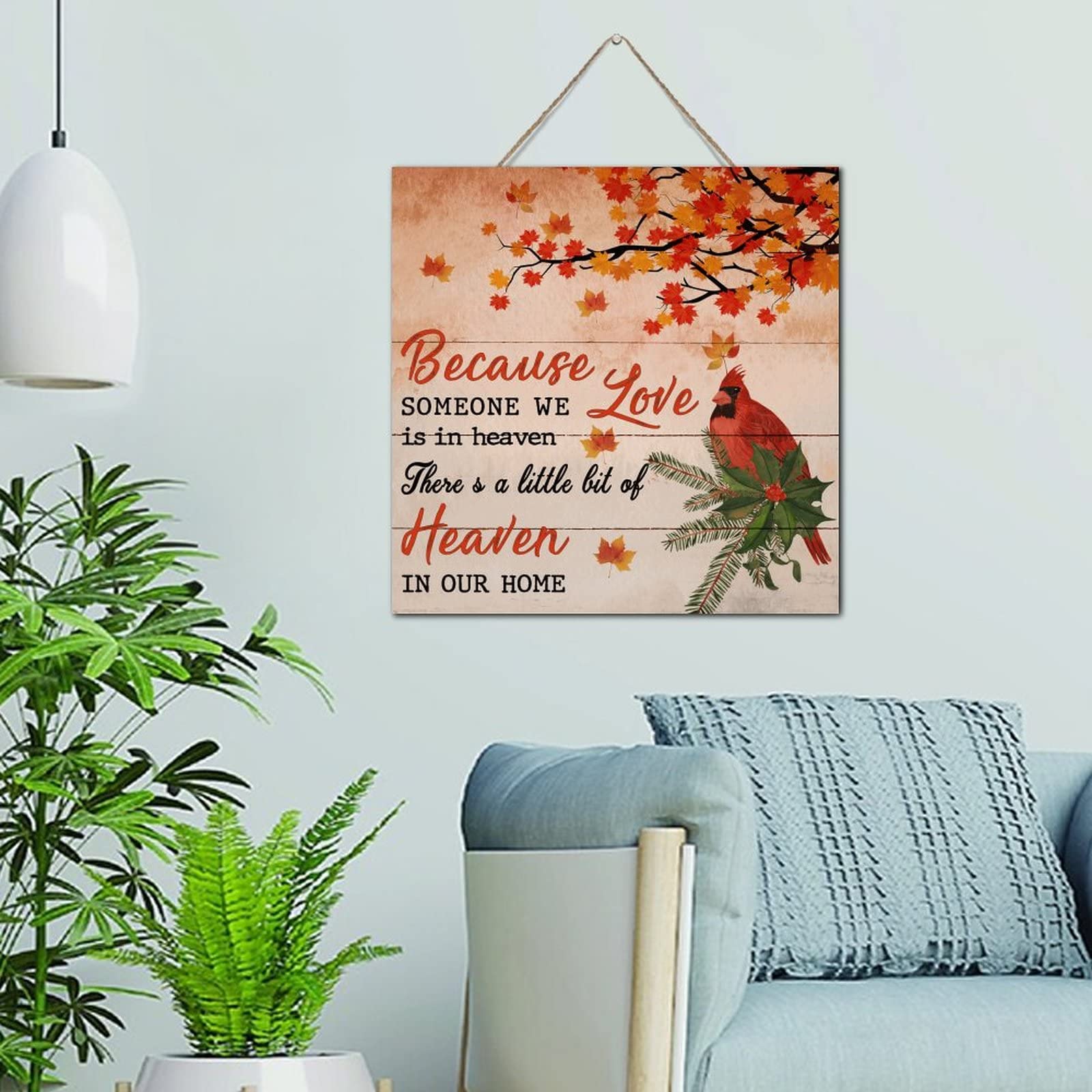 Plaque commémorative en bois pour intérieur cadre de souvenir ange et deuil