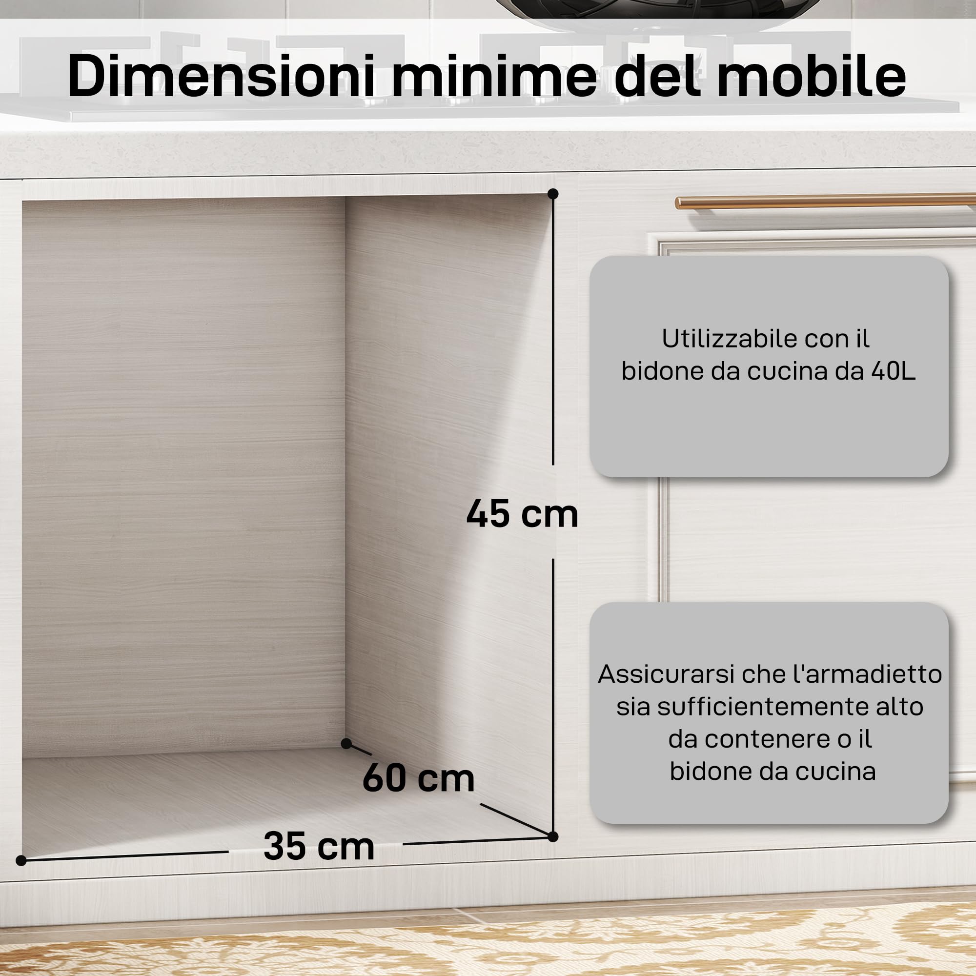 HOMCOM Pattumiera Estraibile Sottolavello 40L 52x33.5x41 cm Grigio | per Raccolta Differenziata, Bidone Rifiuti a 2 Secchi, con Manico e Ripiano Superiore, Apertura Manuale Facile