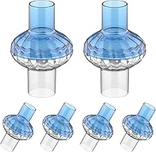 6PCs CPAP Filters for CPAP & BiPAP, Redesigned Inline Filters Without Airflow Resistance, Improved Filtration Efficency Providing Cleaner Airflow, Compatible with Most CPAP Tubing & Machines