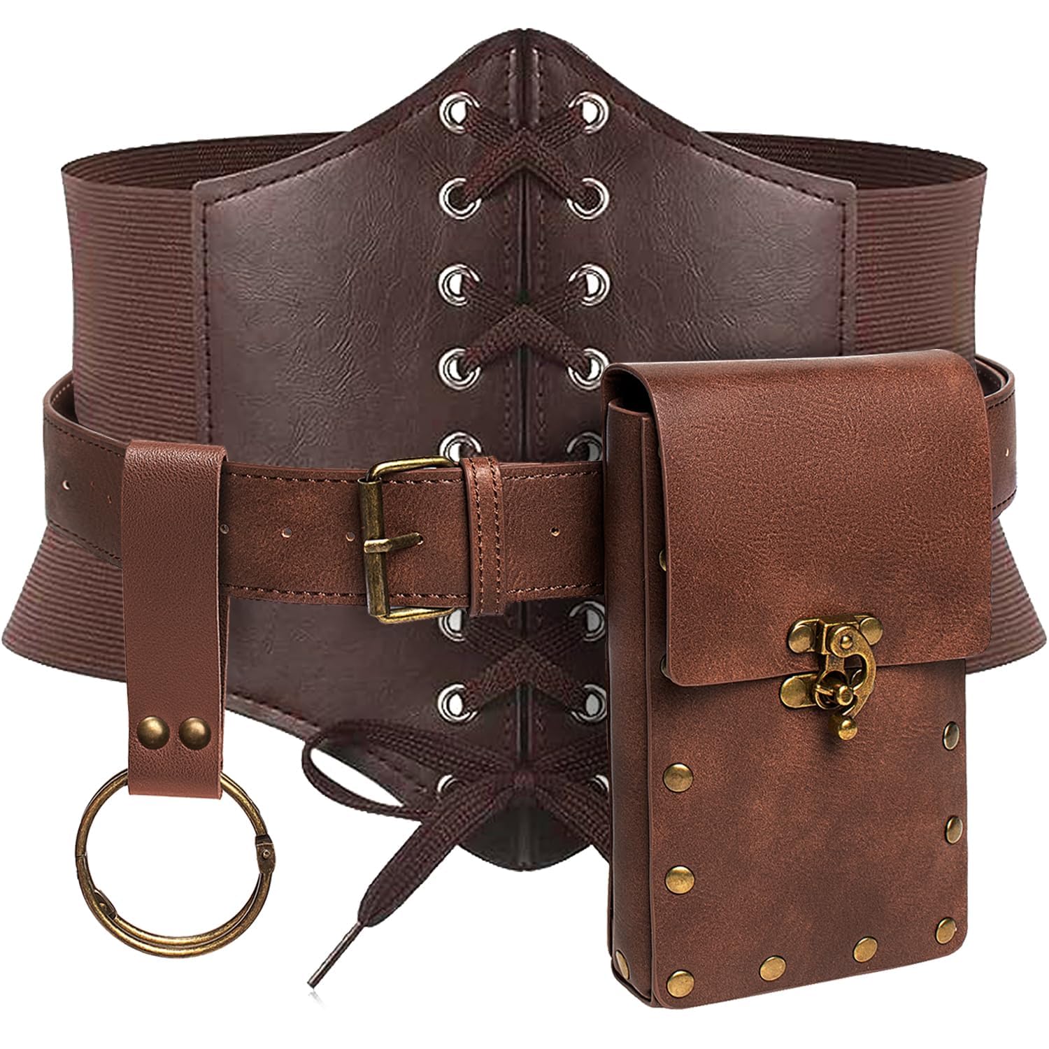 Womens Corset Belt Belt Pouch Waist Bag Fanny Pack Phone Holder Medieval Renaissance Costume Accessories
