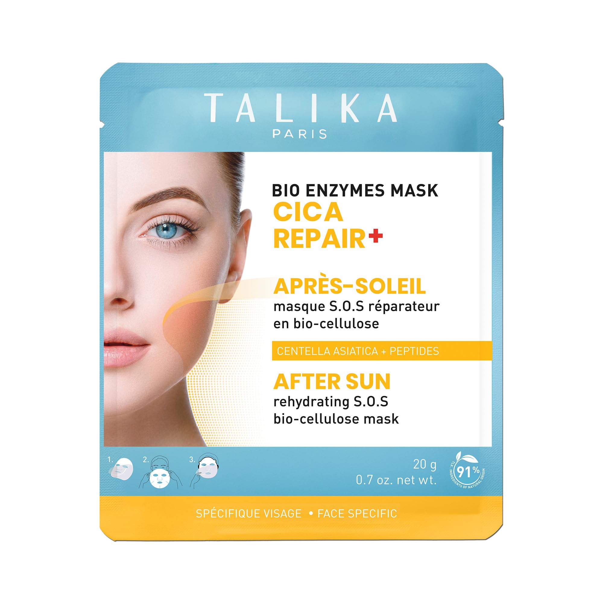 Talika Bio Enzymes Mask Cica Repair+ After-Sun 20G-image