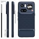 Pikkme Back Cover for Nothing Phone 4a Pro 5G Camera Protection 3D Hexa Cube Design Silicone Protective Bumper Case (Blue) gallery image
