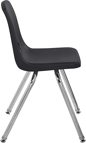 Miniatura 3 de Factory Direct Partners Silla apilable, 16 pulgadas, color negro