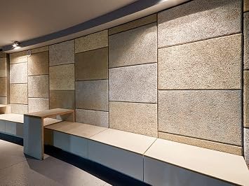 Envirocoustic Wood Wool 1 × 24 × 24 لوحة - 4 عبوات - أبيض مقوى