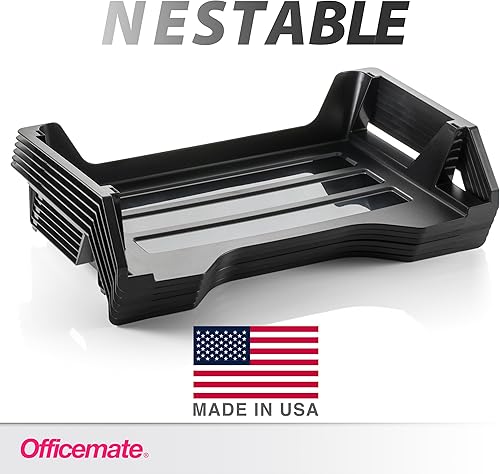 Miniatura 3 de Bandeja de carga lateral Officemate 26212 reciclada Negro