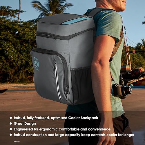Miniatura 7 de STOVER Cooler Backpack 30 latas Mochila térmica ligera a prueba de fugas