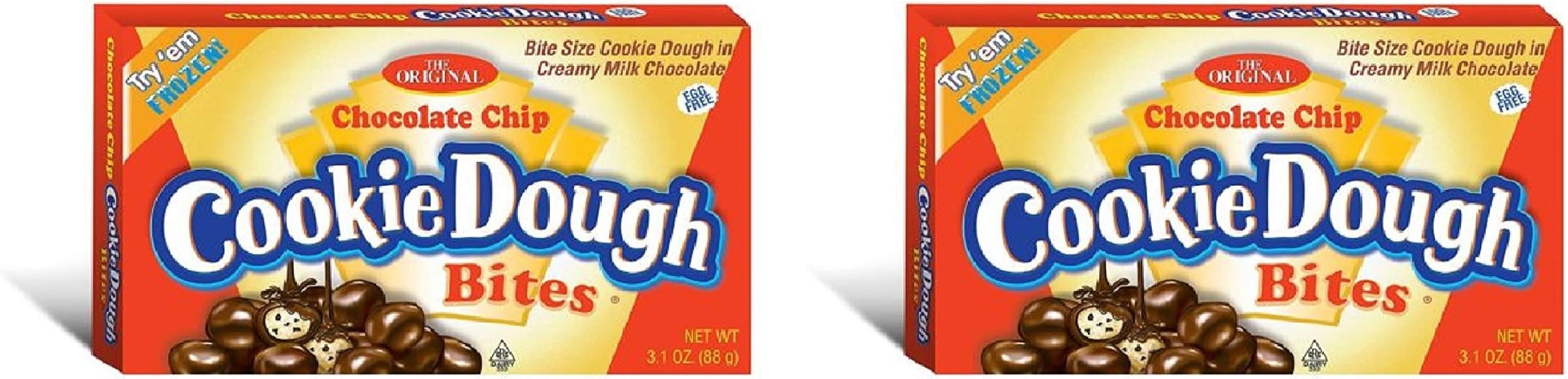 The Original Chocolate Chip Cookie Dough Bites 3.1oz Theater Box - Pack of 2 Y