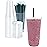 32 oz Clear Plastic Cups with Lids and STRAWS, Disposable Drinking Cups for Cold Drinks, Iced Coffee, Milkshakes, Smoothies, 25 Sets