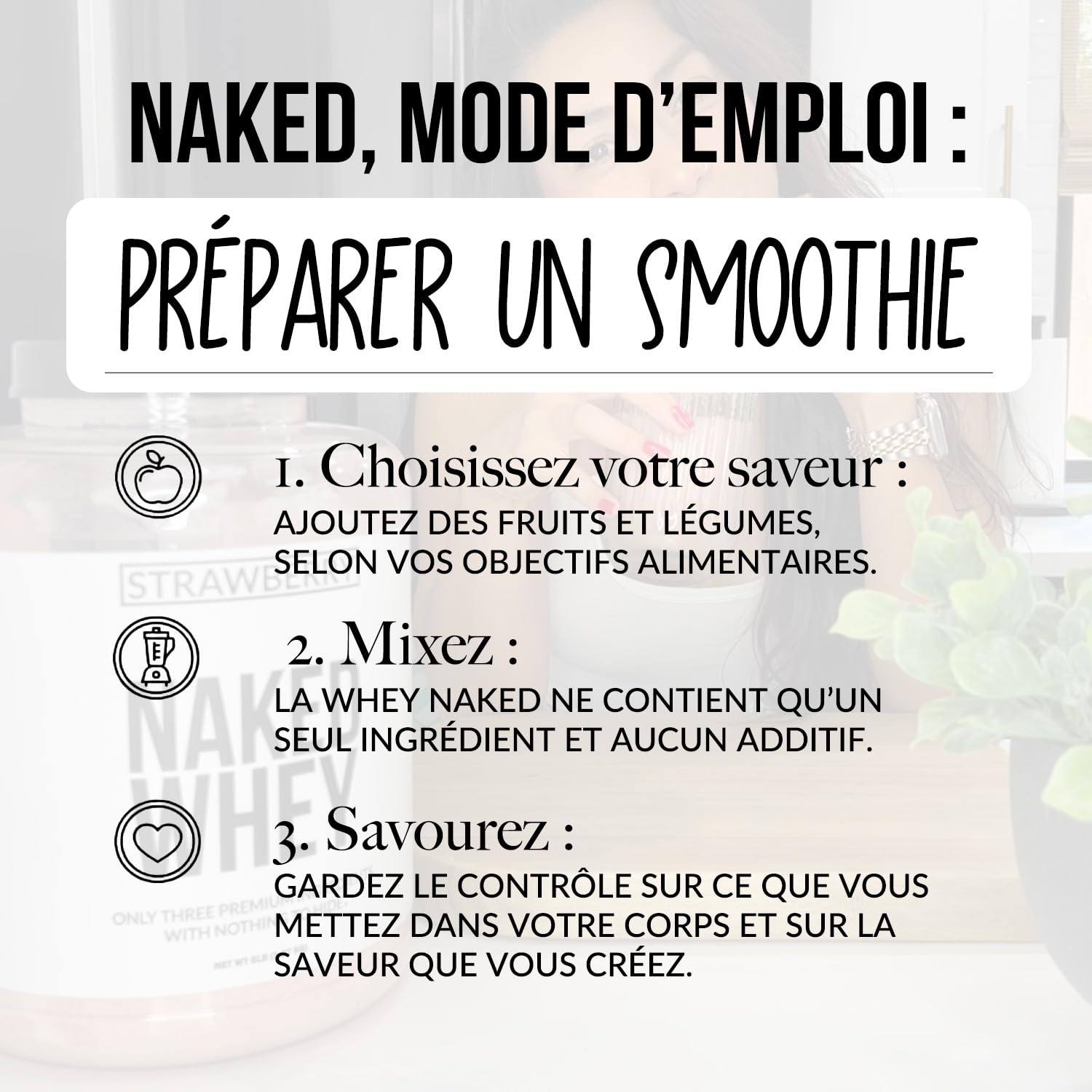 Naked Whey Protein, Seulement 1 ingrédient, Protéine en Poudre, Grass Fed, Sans Gluten, Sans Soja, Sans OGM, 25g de Protéine et 6g de BCAAs par mesure, Sans saveur, 12 Portions, 450g
