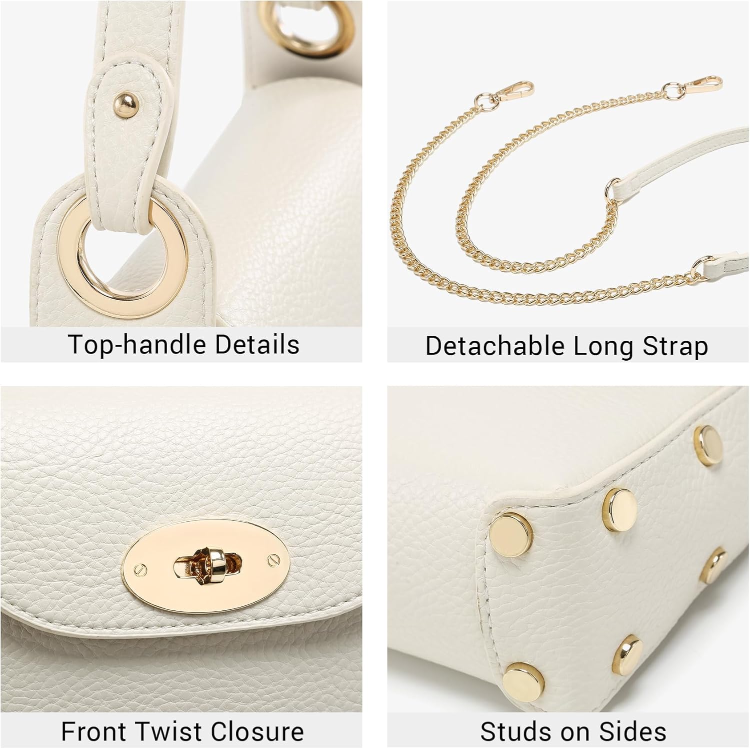 VONMAY Women Small Crossbody Bag Studded Evening Bags Clutch Purse Mini Satchel Handbag for Wedding Prom Cocktail Party - Image 6