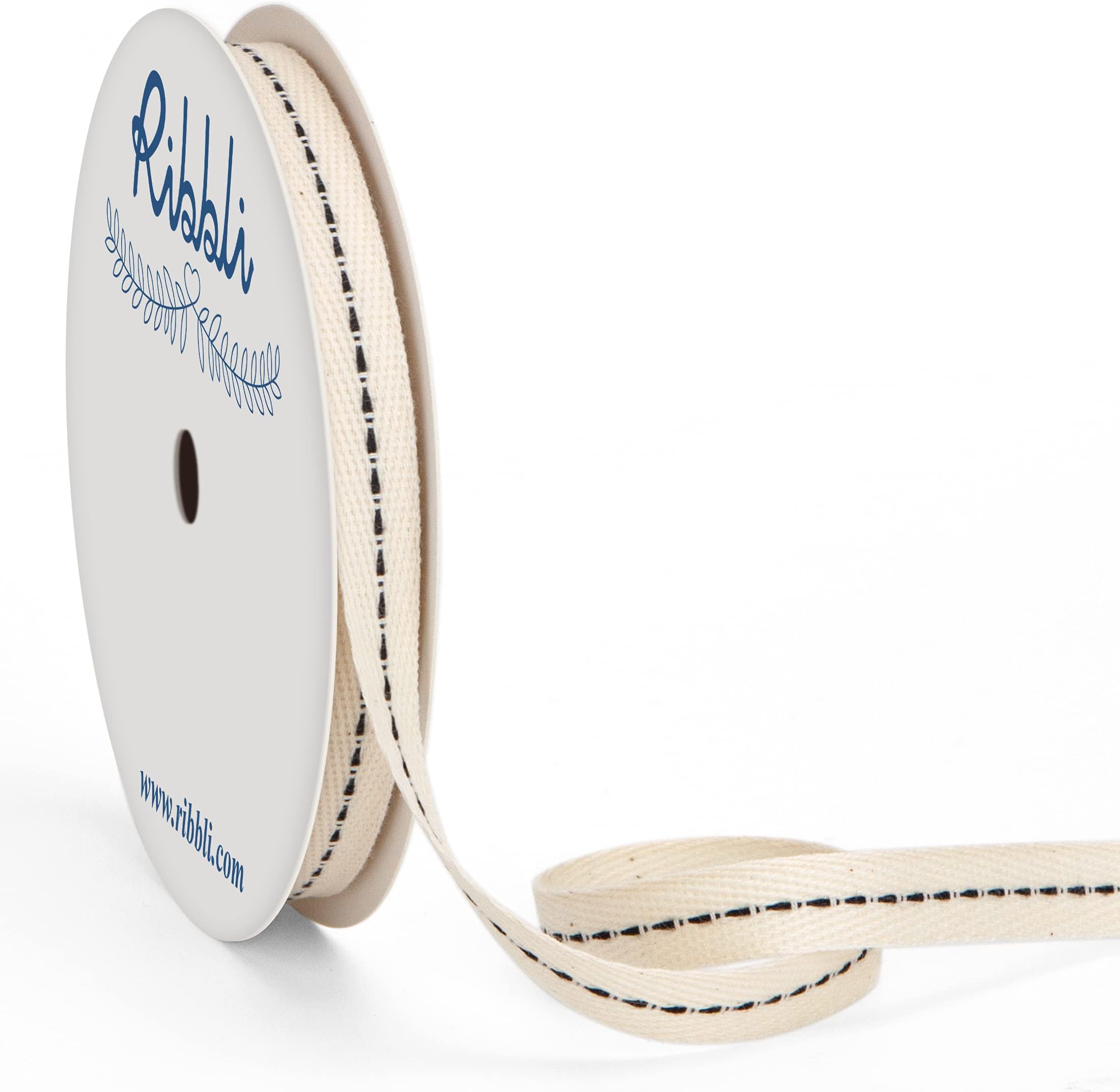Amazon.com: CT CRAFT LLC Ivory Cotton Red Stripes Ribbon 3/8