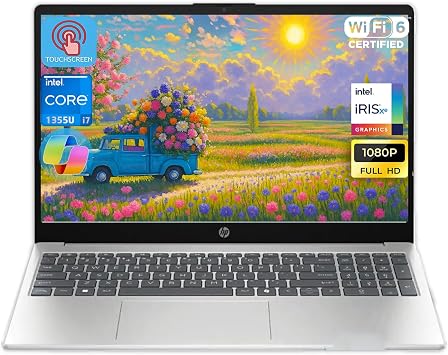 cefesfy Customized Laptop, Created Using HP 15.6" FHD Touchscreen Laptop Intel 10-Core i7-1355U, Up to 64GB RAM, Up to 2TB SSD, 300 nits, Wi-Fi 6, Fast Charge, Windows 11 Home Professional Notebook