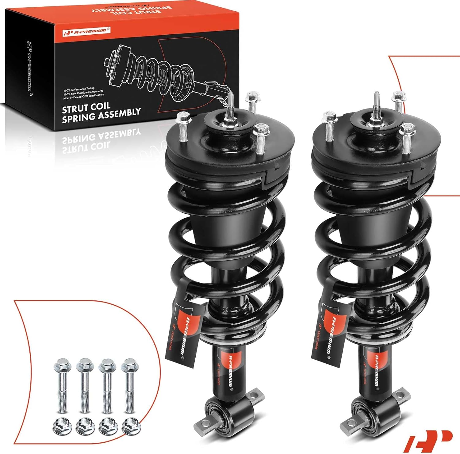 A-Premium Front Struts Compatible with [RWD] Chevrolet Silverado 1500 2014-2018, Silverado 1500 LD 2019 & GMC Sierra 1500, Sierra 1500 Limited - 2x Replacement Suspension Complete Strut Assembly Shock