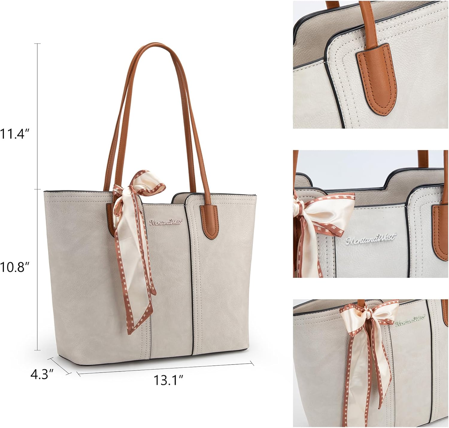 Montana West Tote Bags for Women Medium Top Handle Satchel Purses - Image 5