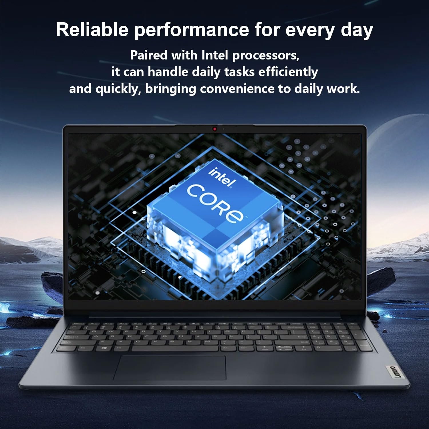 Lenovo IdeaPad 1 15.6" FHD Touchscreen Laptop, Intel Core i5-1335U, 16GB RAM, 512GB SSD, Webcam, HDMI, SD Card Reader, Wi-Fi 6, Win 11 Home, Abyss Blue, Bundle with Thunderobot ML101 Wireless Mouse