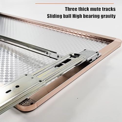 Miniatura 5 de QQXX Espejo extraíble invisible de longitud completa espejo telescópico giratorio deslizante soporte de pie montado en la pared para armario 31 x 16