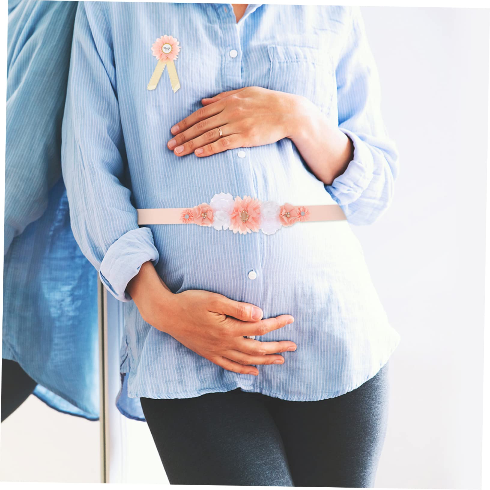 MAGICLULU 5 Set Per Abbellire Il Tuo Outfit Premaman Cintura Fascia E Spilla Per Fiori Da Mamma