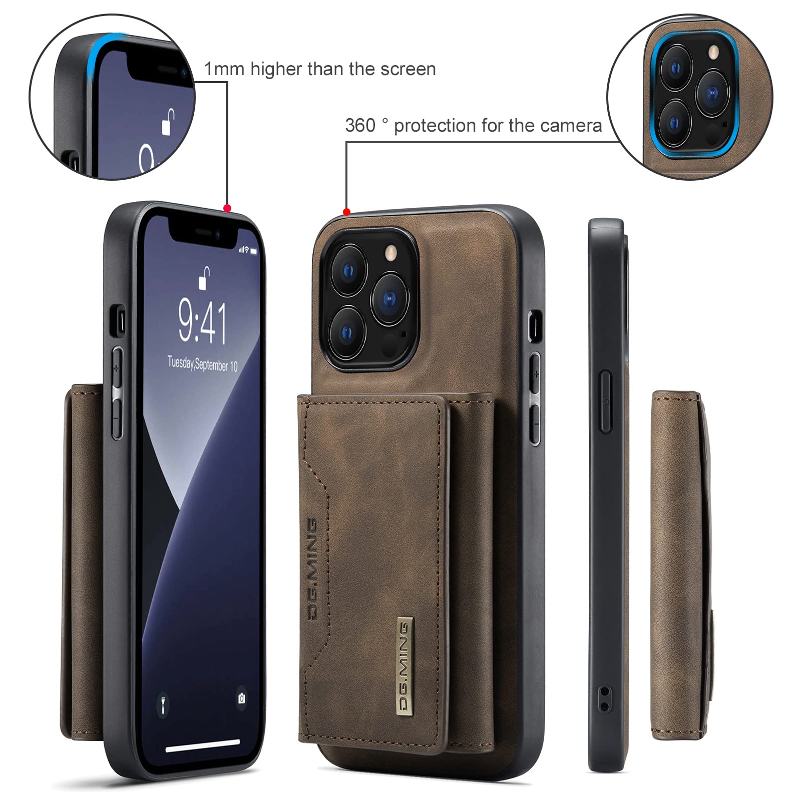 Custodia a portafoglio in pelle per iPhone 13 Eton Armor. Portacarte sottile - Vaultskin - Italia