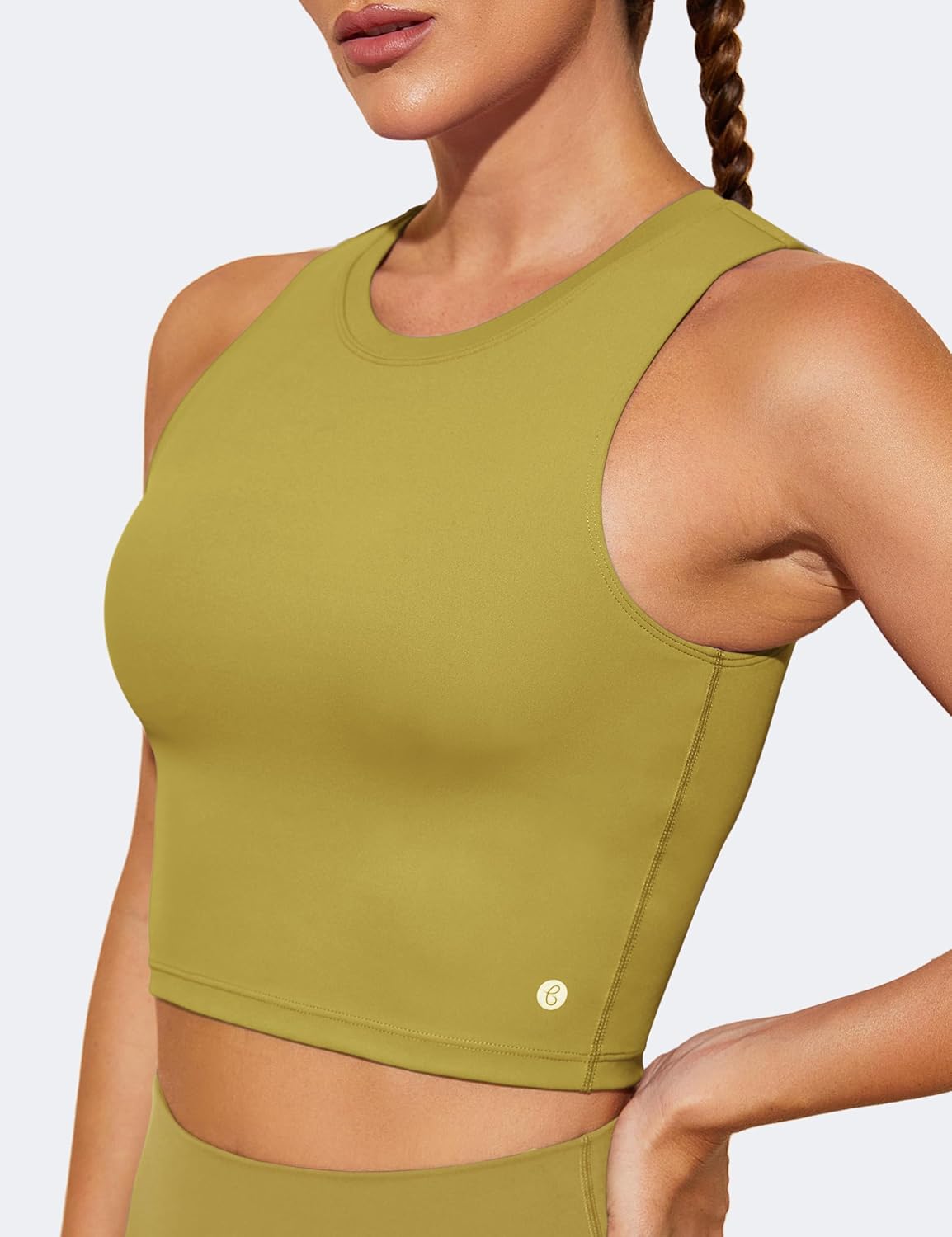 Natural Feelings Nudi Sports Bras for Women Removable Padded Yoga Tank Tops Sleeveless Fitness Workout Crop Tops - Image 2