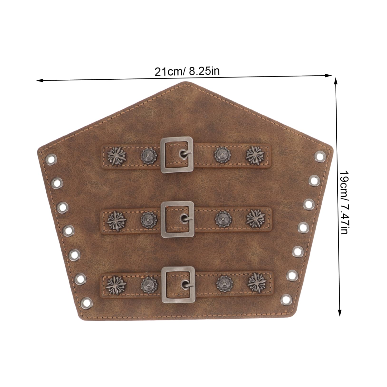 VALICLUD Medieval Designed Wristband Arm Guard for Role-Playing Parties and Halloween Events Brown