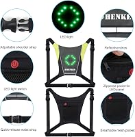SHENKEY LED Irányjelzős Biztonsági Mellény Távirányítóval Vízálló USB Töltős 2