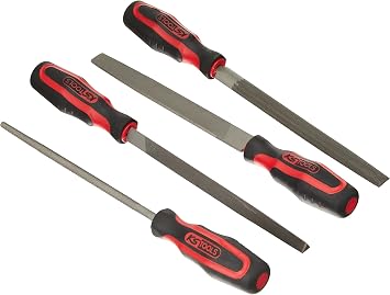 KS TOOLS 713.3004 SCS Workshop File Set, 4 pcs, 1/3 System Insert, one Size, Clear