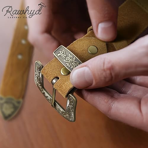Miniatura 7 de RAW HYD Cinturones occidentales de cuero para hombre, cinturones de vaquero para hombre, cinturón occidental para hombre con hebilla en relieve,