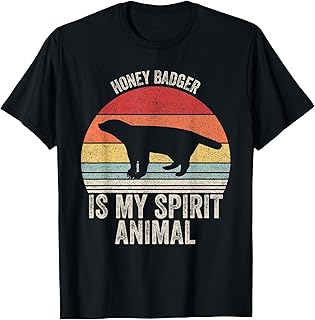 Vintage Retro Honey Badger Is My Spirit Animal T-Shirt
