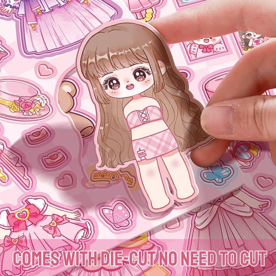 Diy Magnetic Dress-Up Princess |Pretend Play Toys For Girls| Magnetic Dress-Up Doll Book Toy For Girls – Reusable Magnetic Sticker Play Set With Stand & Scenes, 3 Year And Up 4