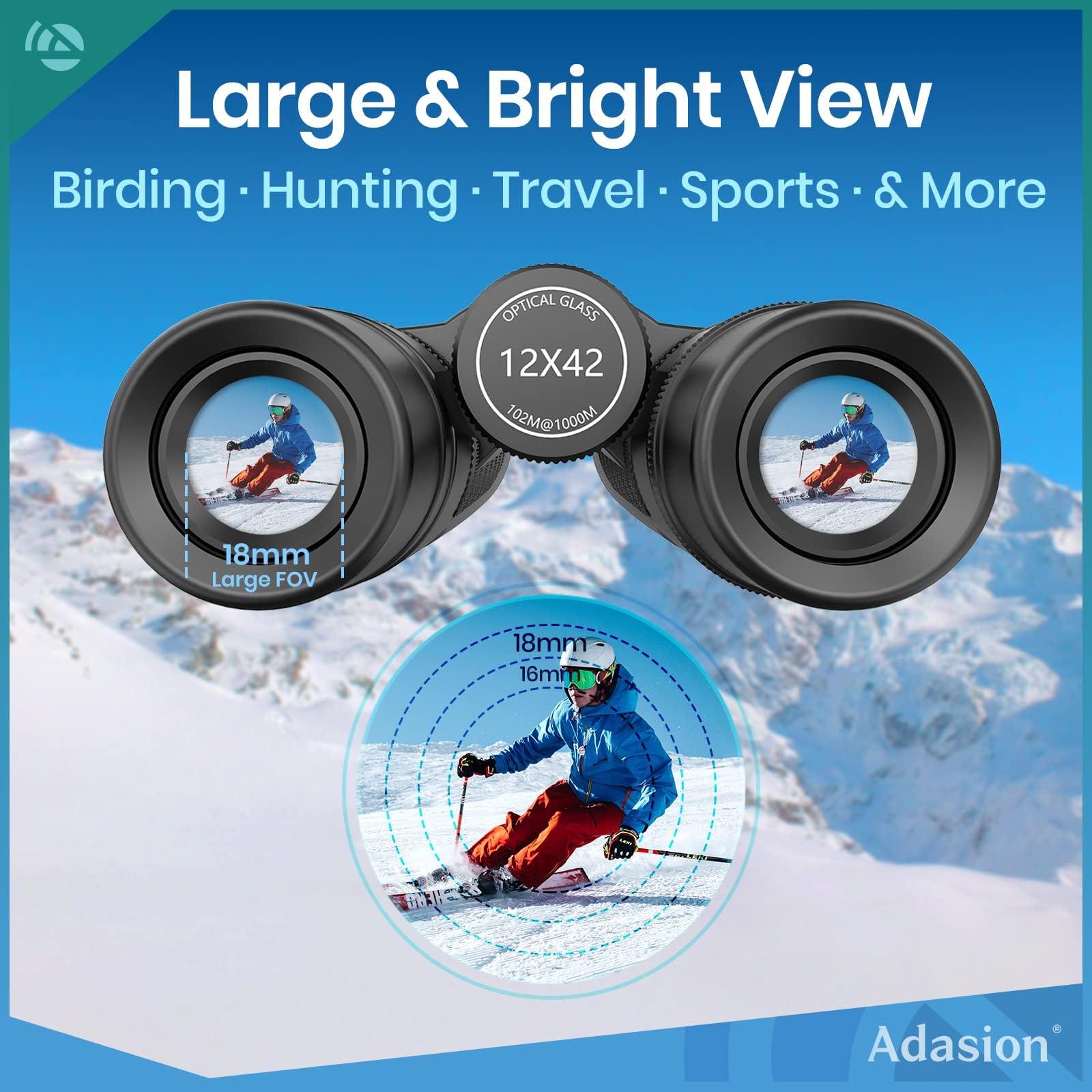 30x52 Binoculars For Adults - HD High Powered Binoculars With Phone Adapter And Tripod, Waterproof & Large View Telescope For Bird Watching, Hunting, Stargazing, Hiking, Travel, Sports: Binoculars