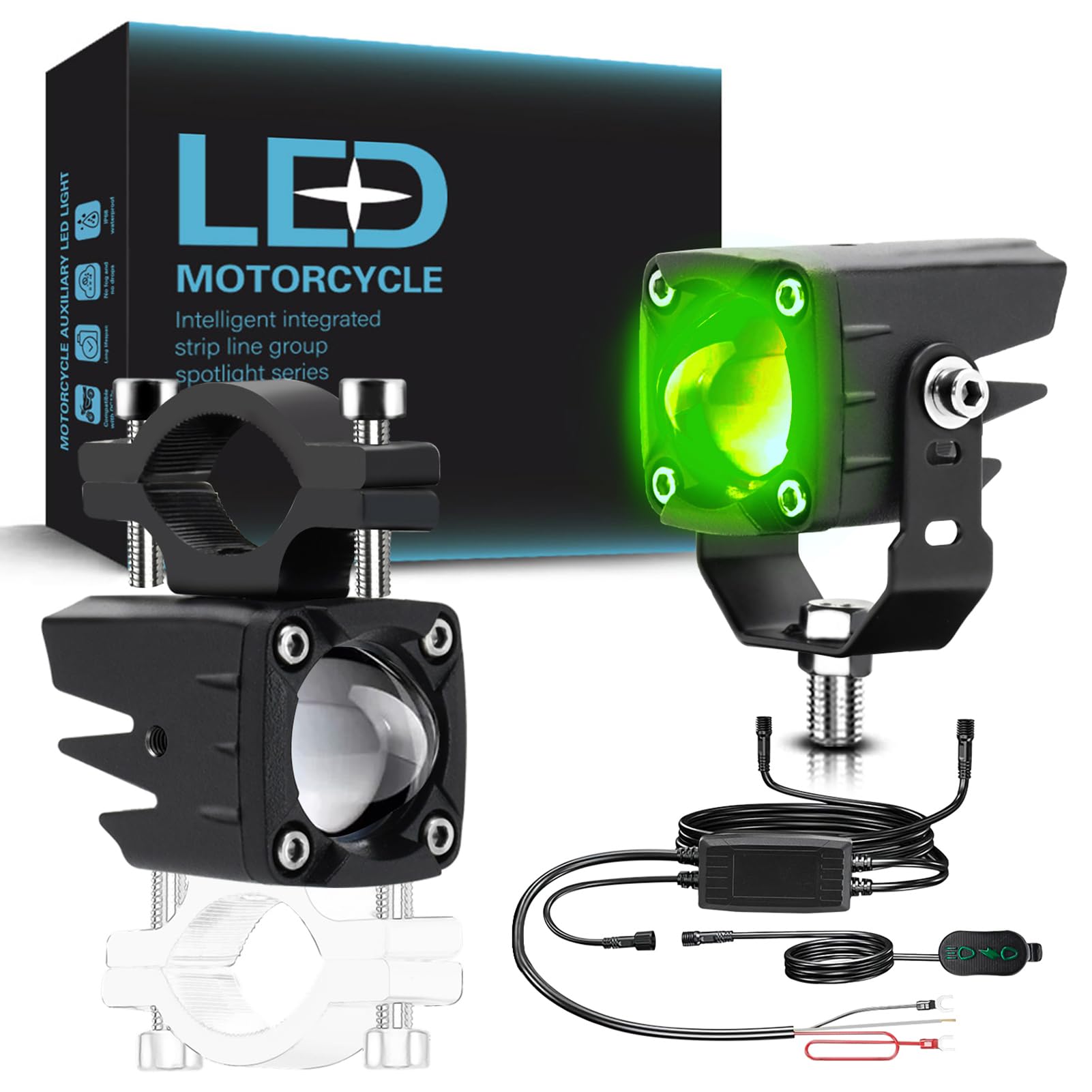 Fari fendinebbia a LED per moto 120W 18000LM Sei modalità di
